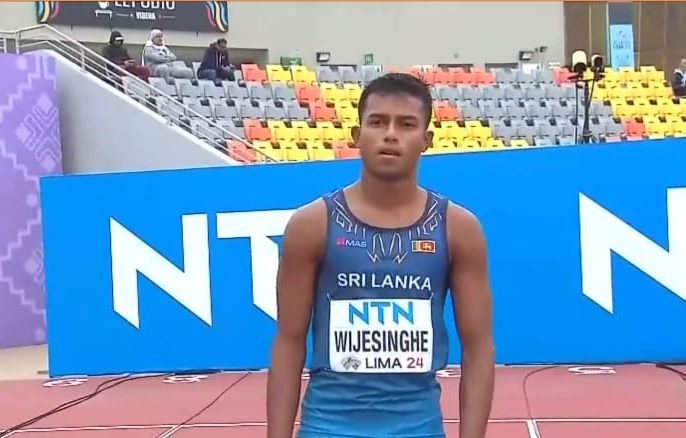 මෙරෝන් විජේසිංහ 100m අවසන් පූර්ව වටයට 