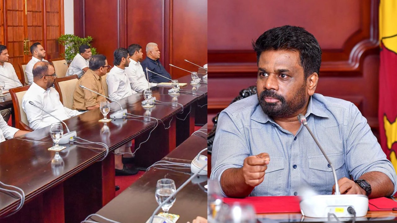 ජනපති අනුර මහ මෝලුන් දණ ගස්වයි