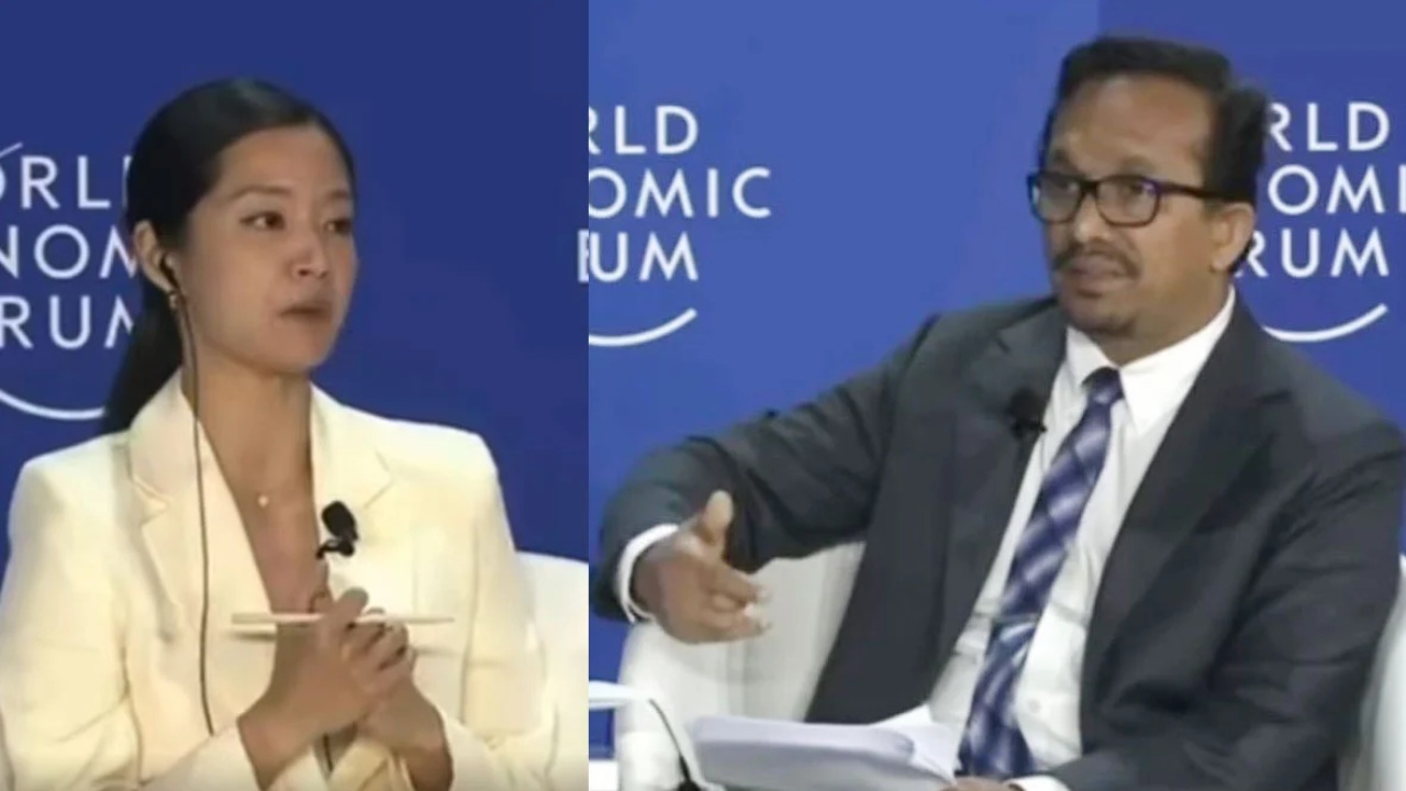 World Economic Forum ඇමති හදුන්ගේ ඉංග‍්‍රිසි කතාවට විවේචන