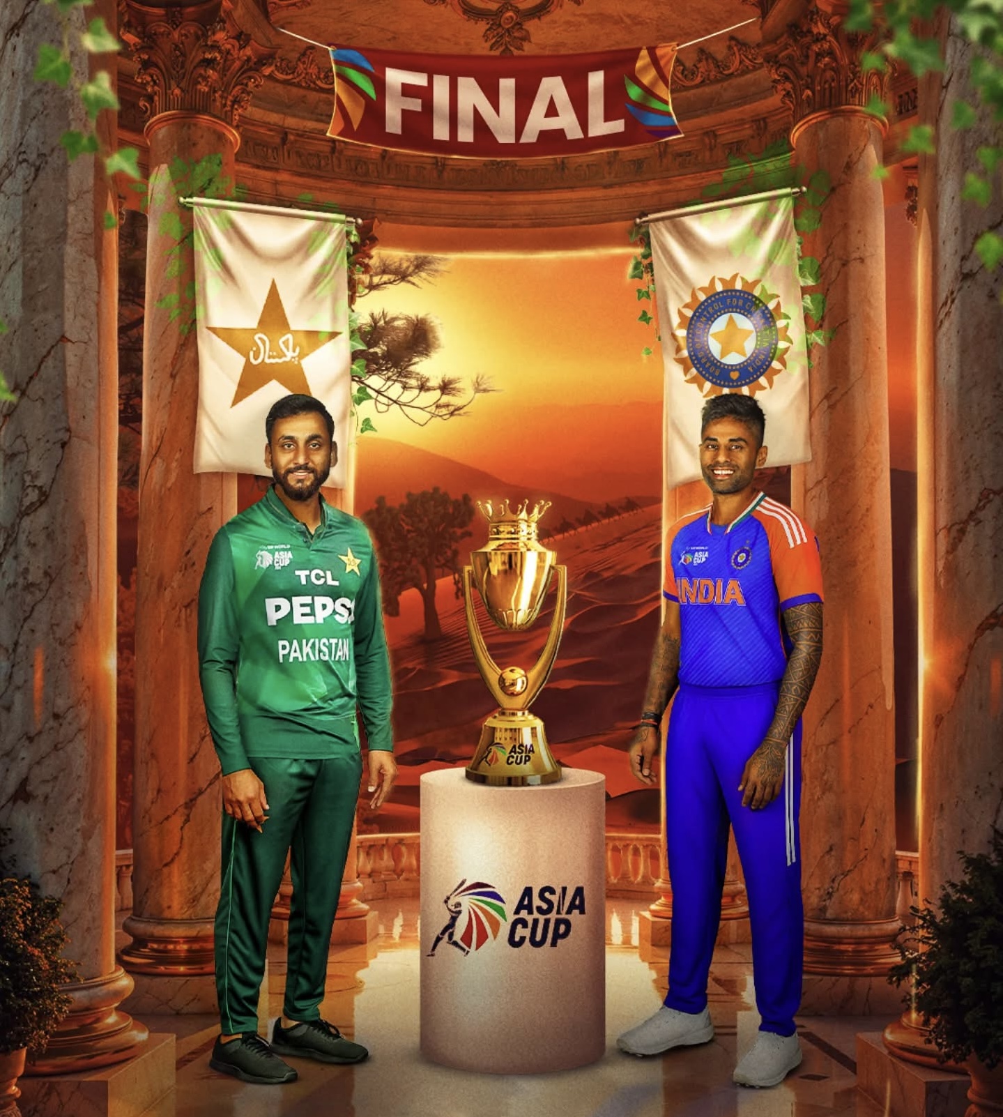 ප්‍රථම වරට ආසියානු කුසලානයේ අවසන් තරගයක් ඉන්දු – පාකිස්ථානය අතර 