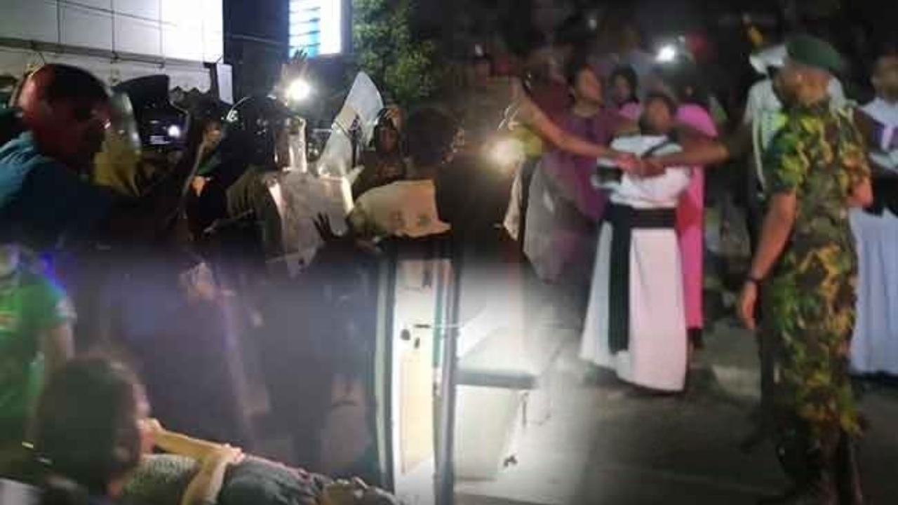 මැදියම් රෑ මන්නාරමේ පොලීසිය සහ ප්‍රදේශවාසීන් අතර උග්‍ර ගැටුම් ඇවිළෙයි