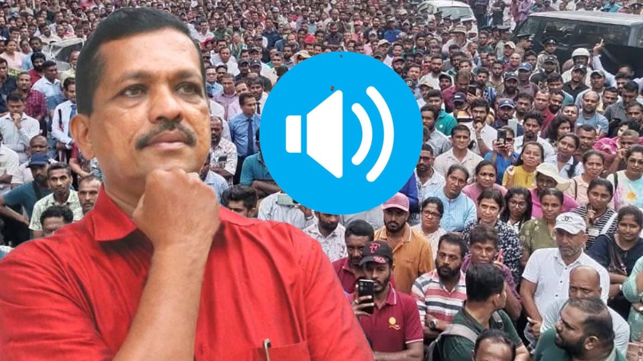අපි මරන්න බය නෑ.. මැරෙන්නත් බය නෑ.. හමුදාව පොලිසිය අපේ අතේ.. ගත්තෙ ආපහු දෙන්න නෙමෙයි… – රන්ජන් ජයලාල් විදුලි විරෝධතාකරුවන් අමතයි