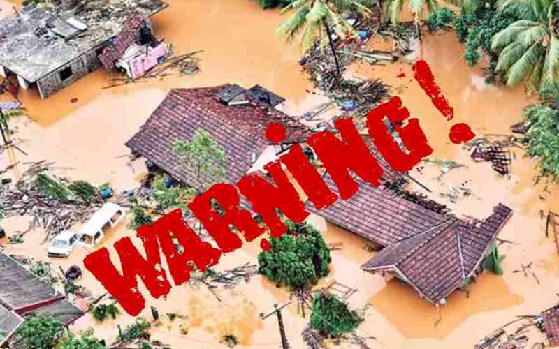 මහා ගංවතුර තත්ත්වයක් – අනතුරු අඟවයි