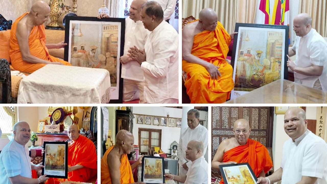 මිලින්ද මොරගොඩ මහතා මල්වතු අස්ගිරිය මහ නාහිමිවරු මුණ ගැසෙති