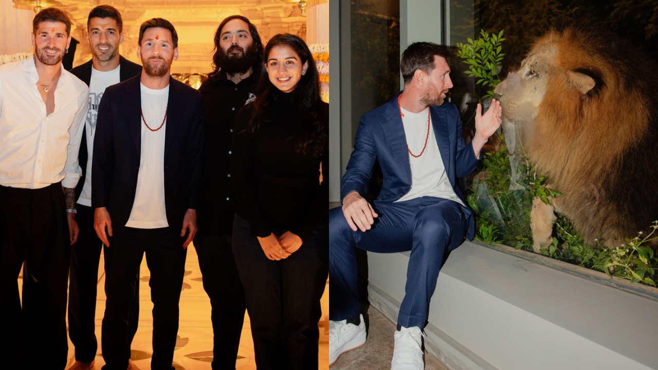 අම්බානිගේ වනජීවී සුරැකුම් මධ්‍යස්ථානය (Vantara) නරඹන්න එක්වූ, සුපිරි පාපන්දු තරුව