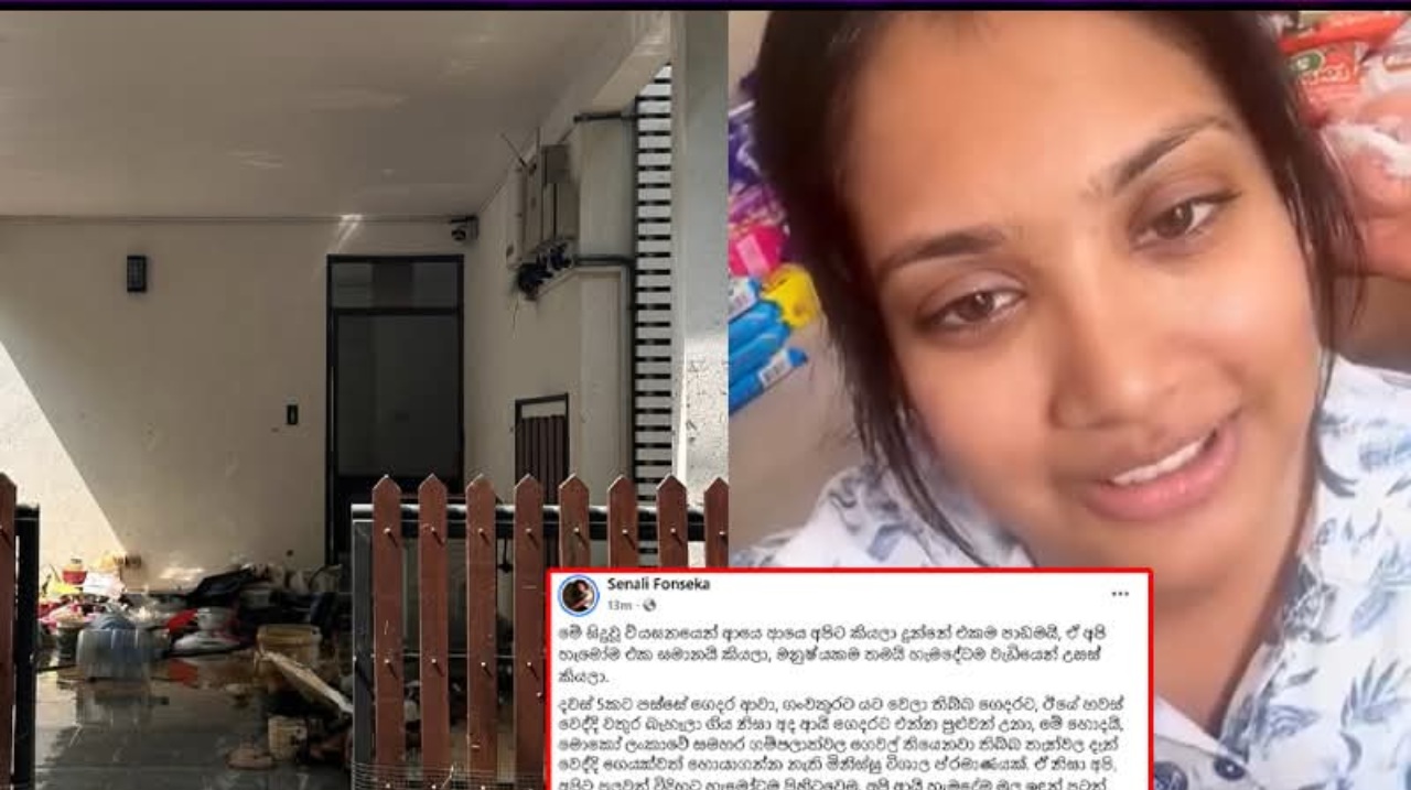 ”දවස් 5කට පස්සේ ගෙදර ආවා. ගංවතුරට යට වෙලා තිබ්බ ගෙදරට…මේ හොඳයි.. සමහර ගෙවල් තිබ්බ තැන්වල දැන් වෙද්දි ගෙයක්වත් හොයාගන්න නෑ” – සෙනාලි