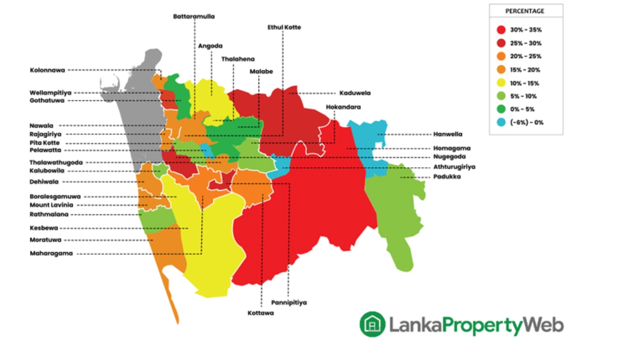 හෝමාගම, කඩුවෙල, පන්නිපිටිය, පිළියන්දල ඉඩම් මිල සීඝ්‍රයෙන් ඉහළට