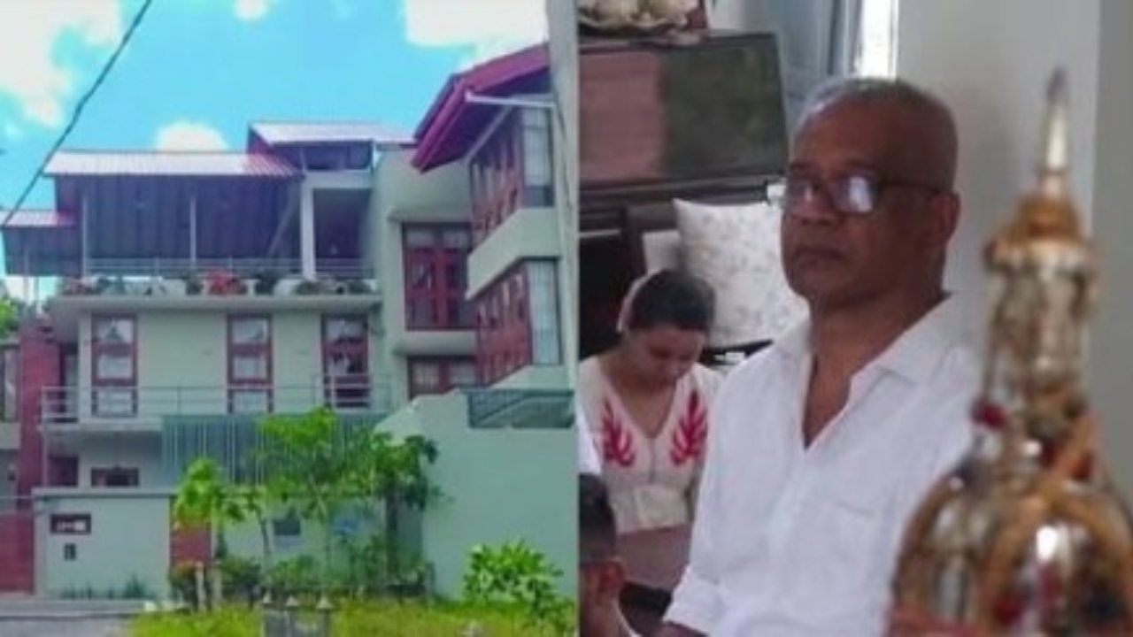 ඇමති ලාල්ගේ සුපිරි නිවස දැක පිංපඩි දුන් කාඩරය ඇවිළෙයි.. ලාල්ගේ බිරිඳට මුදල් දුන් රහස් එළියට දමයි…!