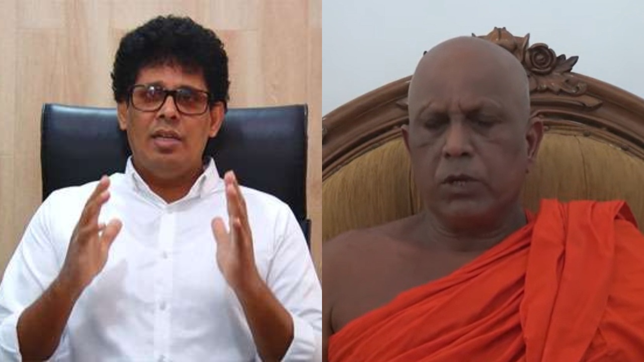 පන්සලට ආපු ගමන් වසන්ත ඇමති අහන්නේ කන්න මොනවාද තියෙන්නේ කියලා – තන්තිරිමලේ හිමි