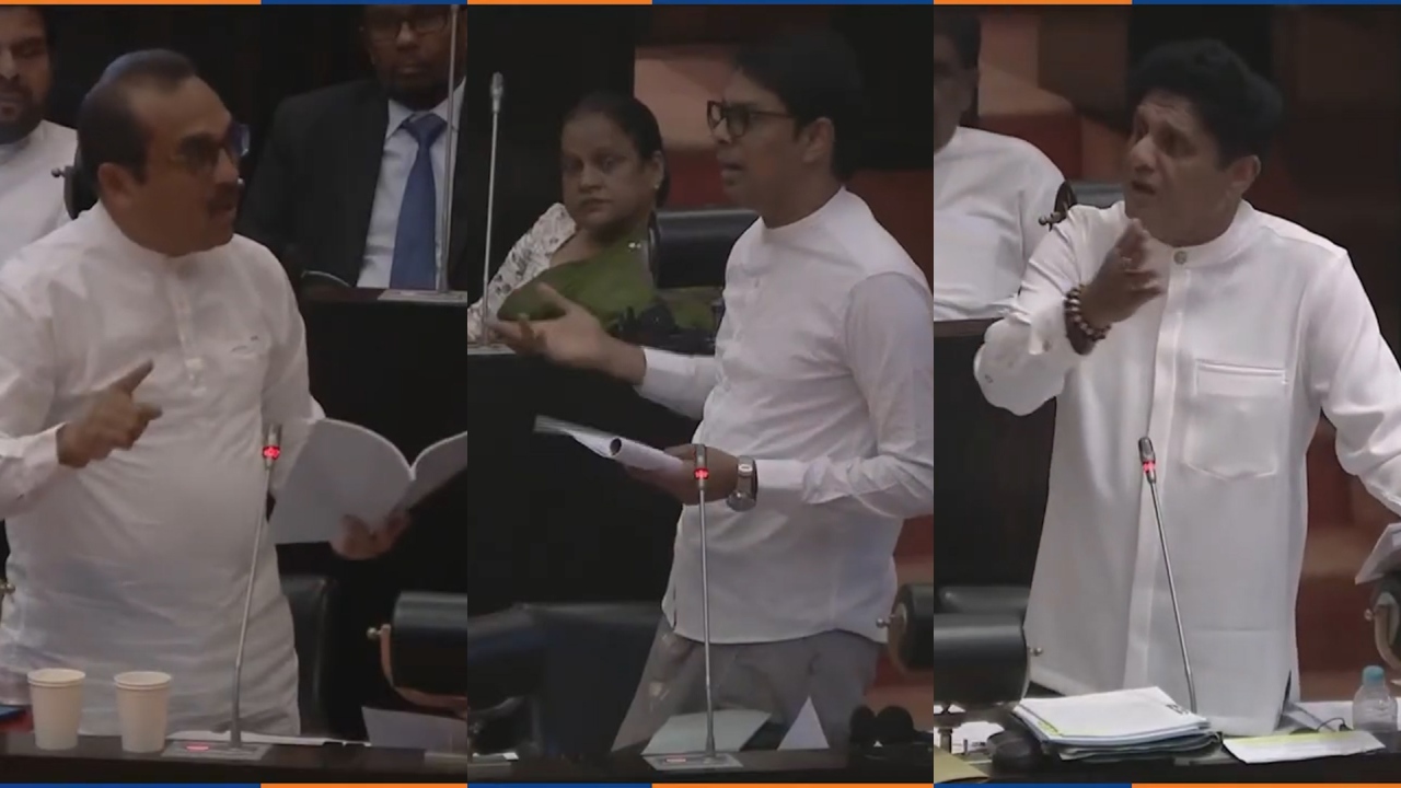 මෝඩ විදියට හැසිරෙන්නෙපා මන්ත්‍රීතුමා! මානසික රෝගියෙක් නිසා ඉවසනවා! අර්චුනා නිසා බිමල් සජිත් ඇවිලෙයි!
