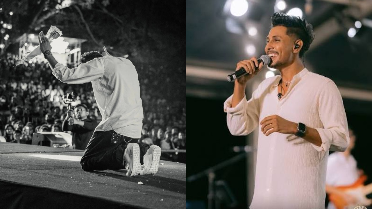 තරුණ තරුණියන්ගේ ආකර්ෂණය දිනූ රවීන් තාරුකගෙන් හදවතටම දැනෙන කතාවක් – ප්‍රසංගවලදී මල් දෙන අයට කිව්ව දේ මෙන්න