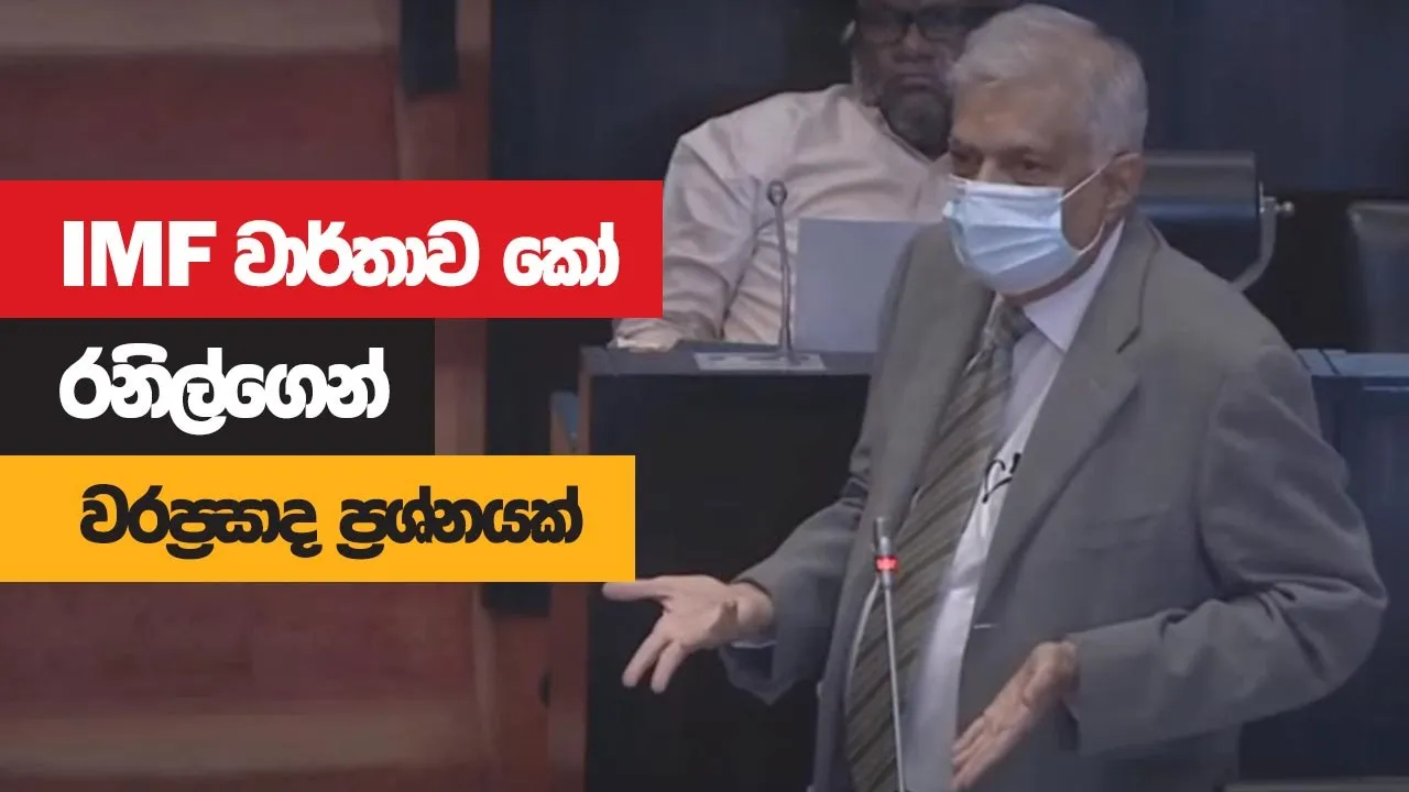 IMF වාර්තාව කෝ රනිල්ගෙන් වරප්‍රසාද ප්‍රශ්නයක්