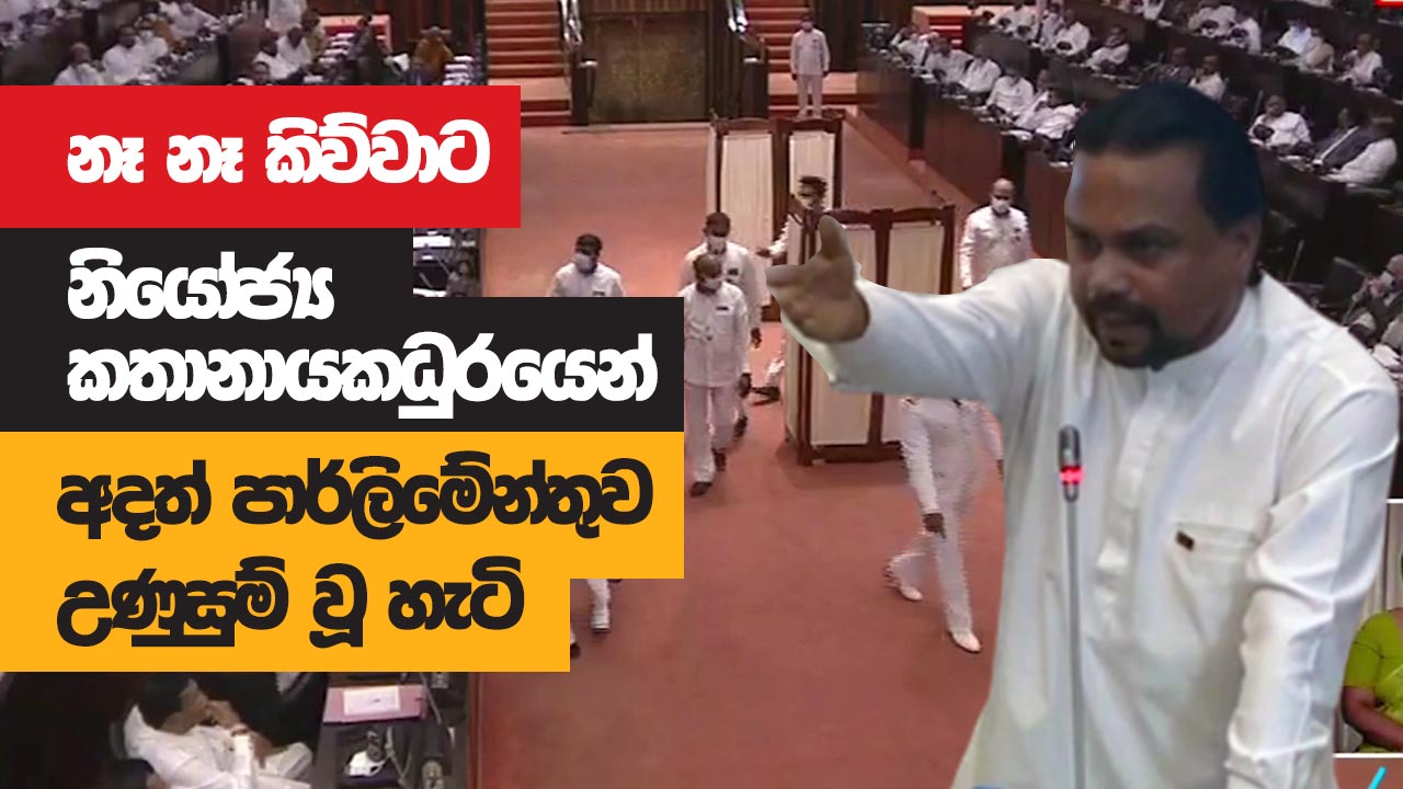 නෑ නෑ කිව්වාට නියෝජ්‍ය කතානායකධුරයෙන් අදත් උණුසුම් වූ පාර්ලිමේන්තුව