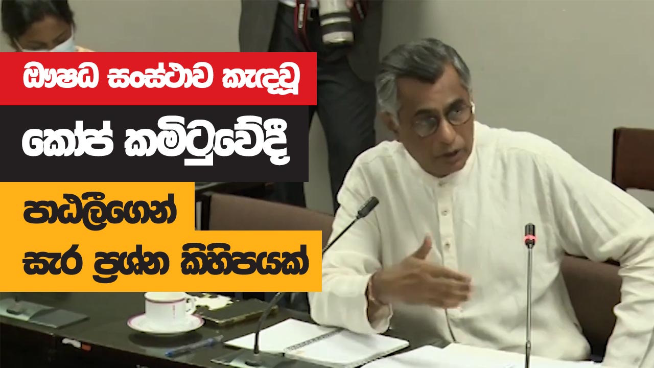 ඖෂධ සංස්ථාව කැඳවූ කෝප් කමිටුවේදී පාඨලීගෙන් සැර ප්‍රශ්න කිහිපයක්