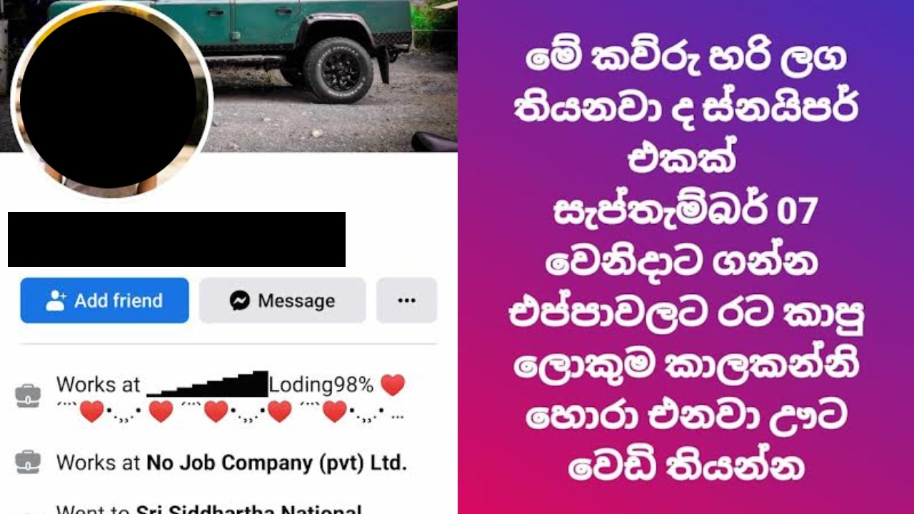 ෆේස්බුක් සටහනක් ගිය දුරක්