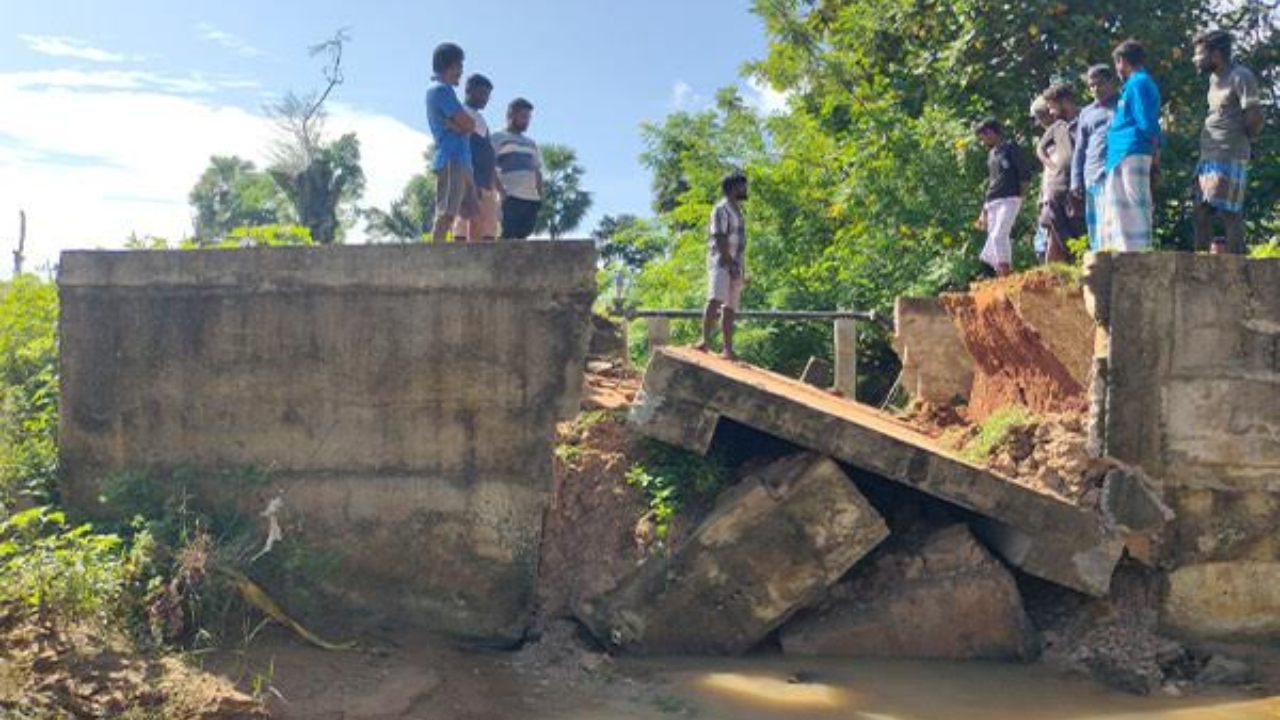 බාල කොන්ත්‍රාත්තුවක් නිසා පාලම කඩා වැටී දෙදෙනෙකුට බරපතලයි